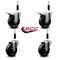 Service Caster 4'' Phenolic Swivel 7/8'' Expanding Stem Caster Set 2 Total Lock Brakes, 4PK SCC-EXTTL20S414-PHR-2-S-2-78 - alternate 5